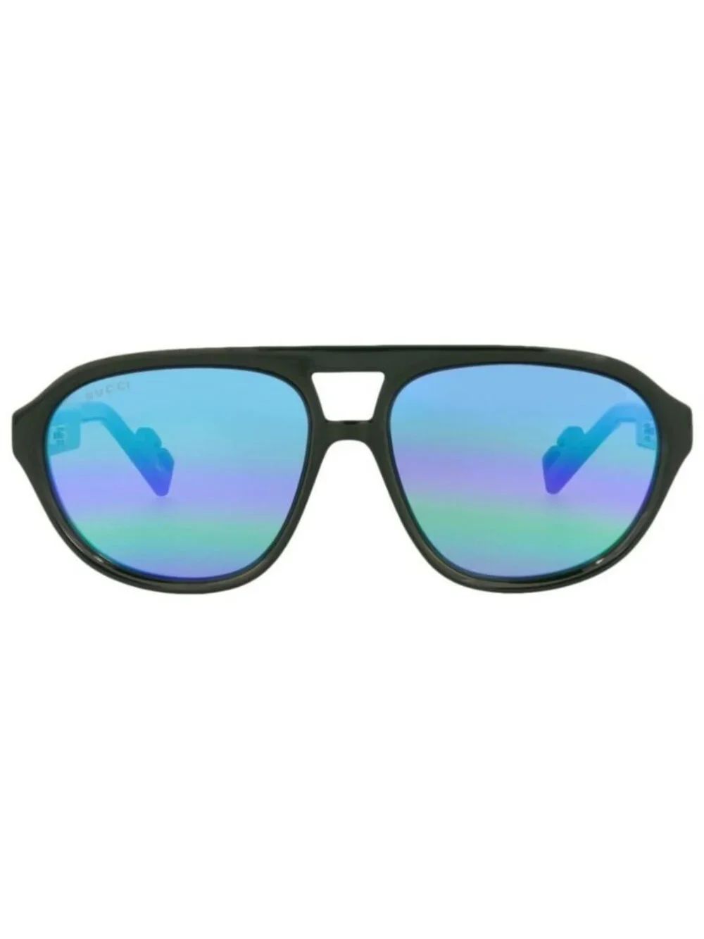 New Gucci Mens Aviator Green Green Grey Fashion Designer Sunglasses